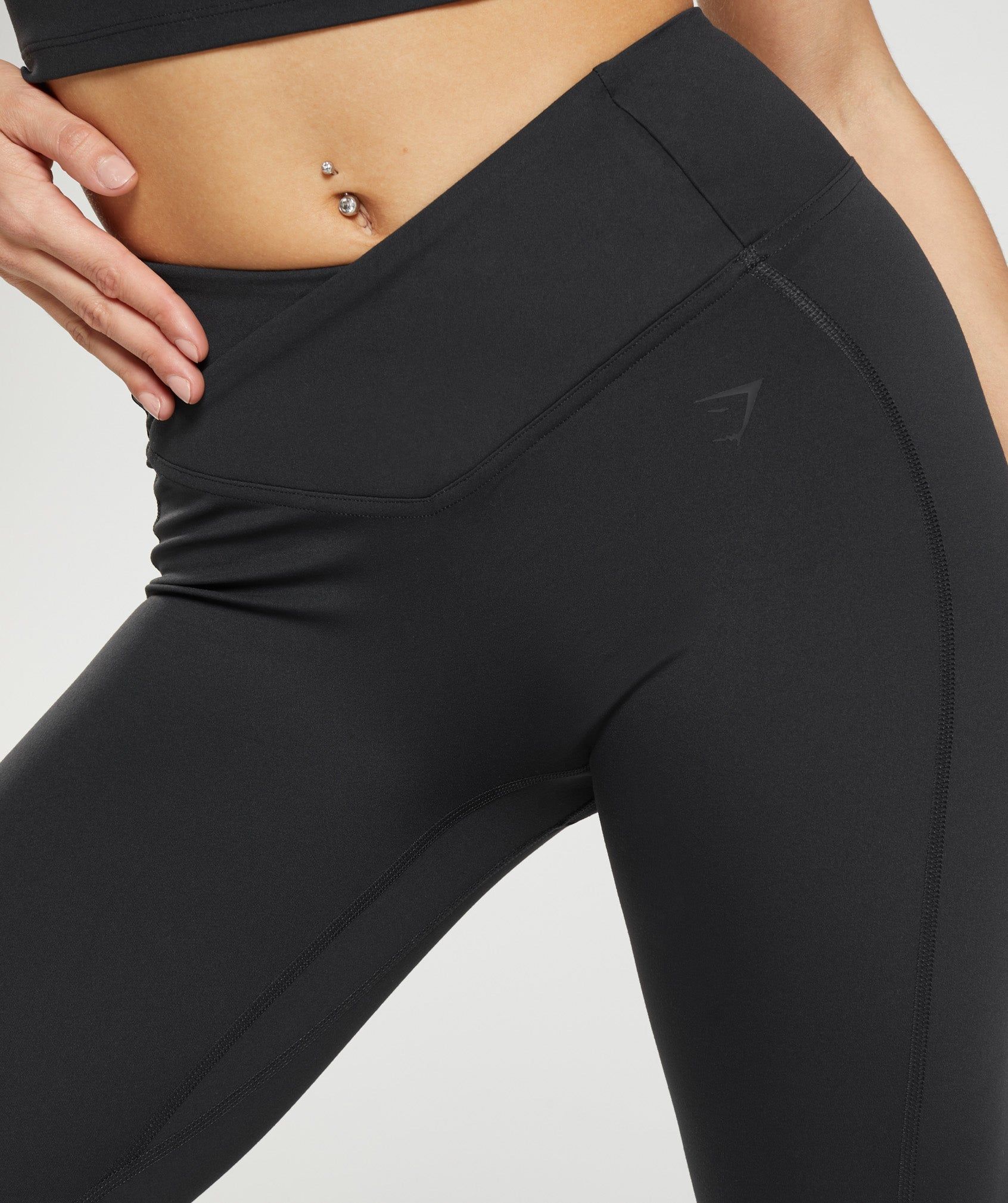 Gymshark Crossover Leggings - Black sold by Gymshark product image thumbnail 5