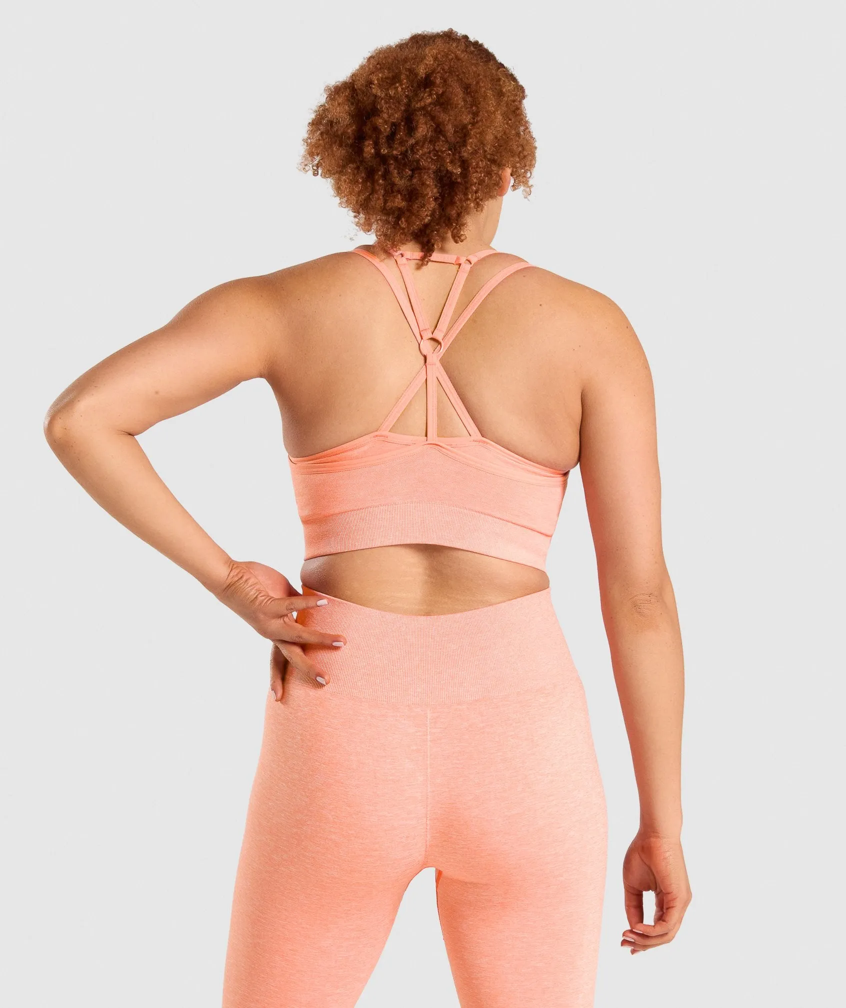 Gymshark Adapt Marl Seamless Sports Bra - Orange sold by Gymshark product image thumbnail 2