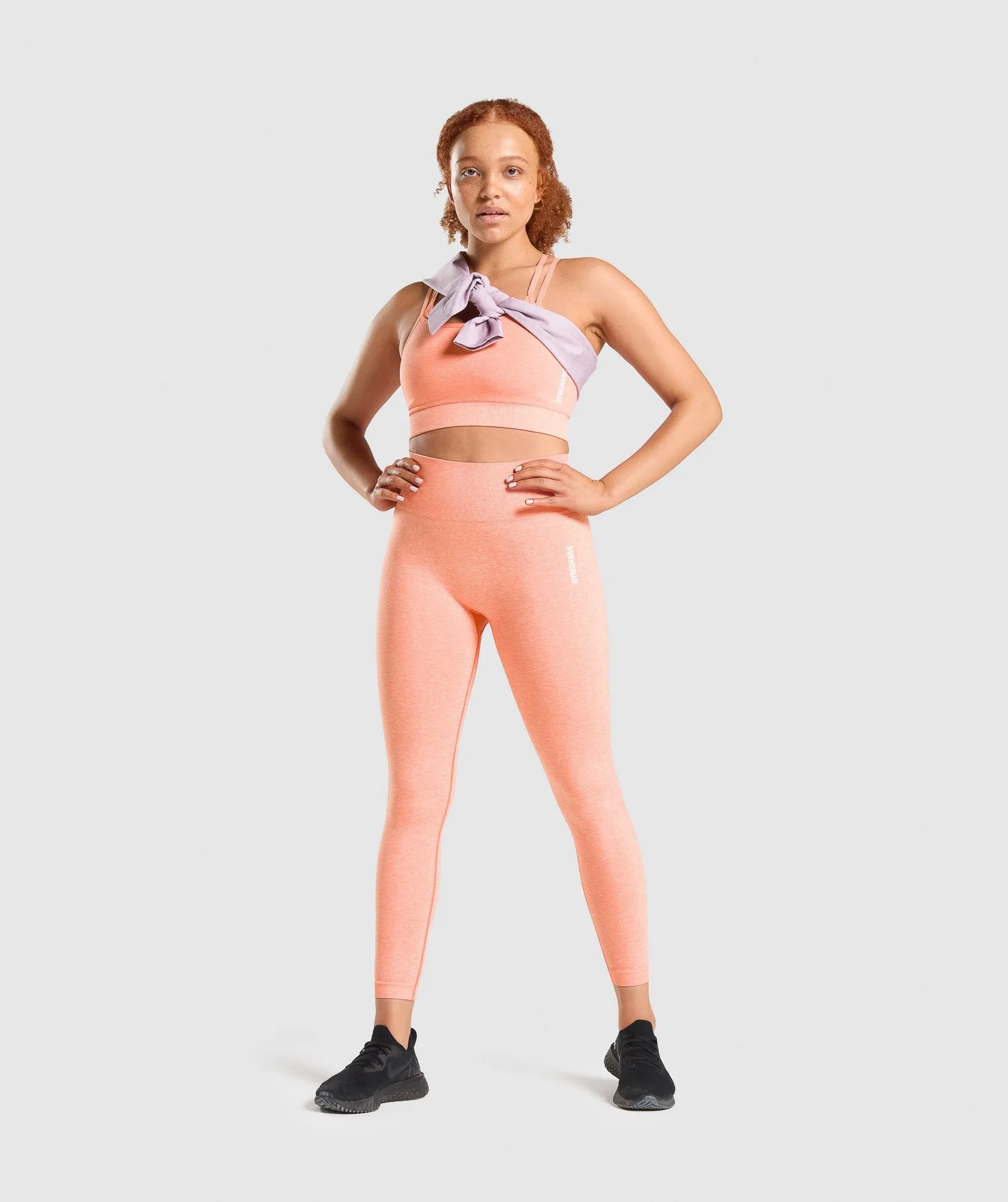 Gymshark Adapt Marl Seamless Sports Bra - Orange sold by Gymshark product image thumbnail 4