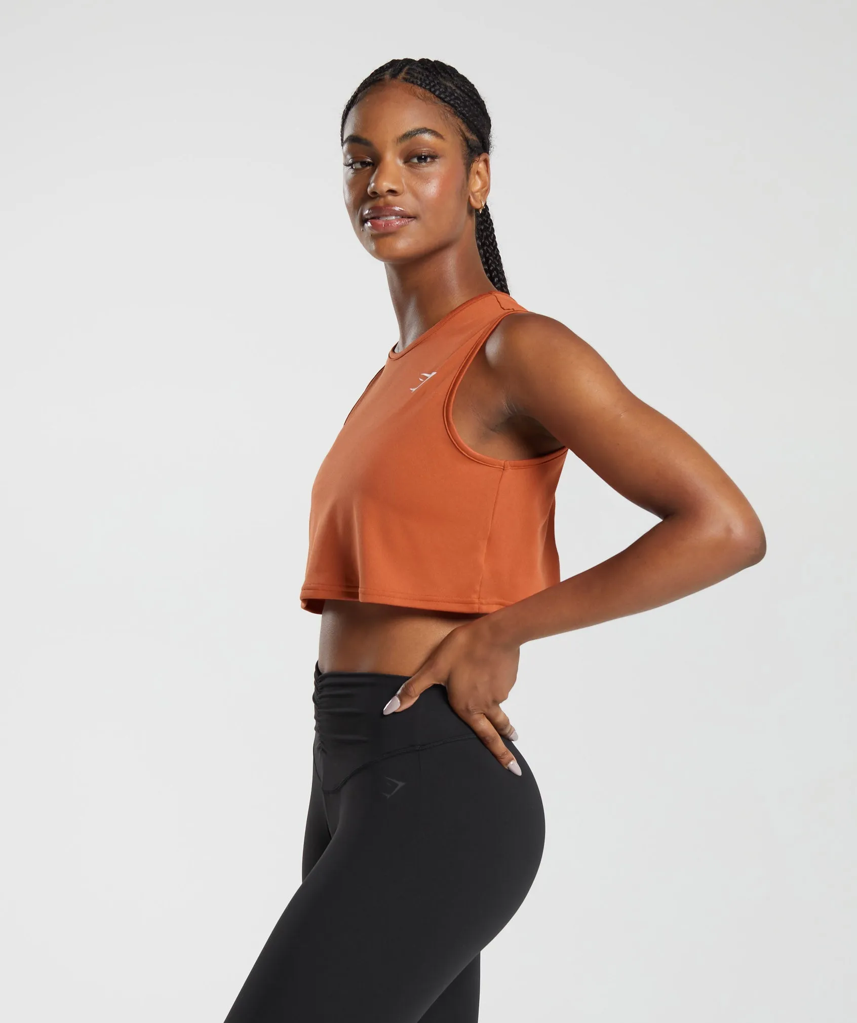 Gymshark Training Crop Tank - Rust Orange sold by Gymshark product image thumbnail 3