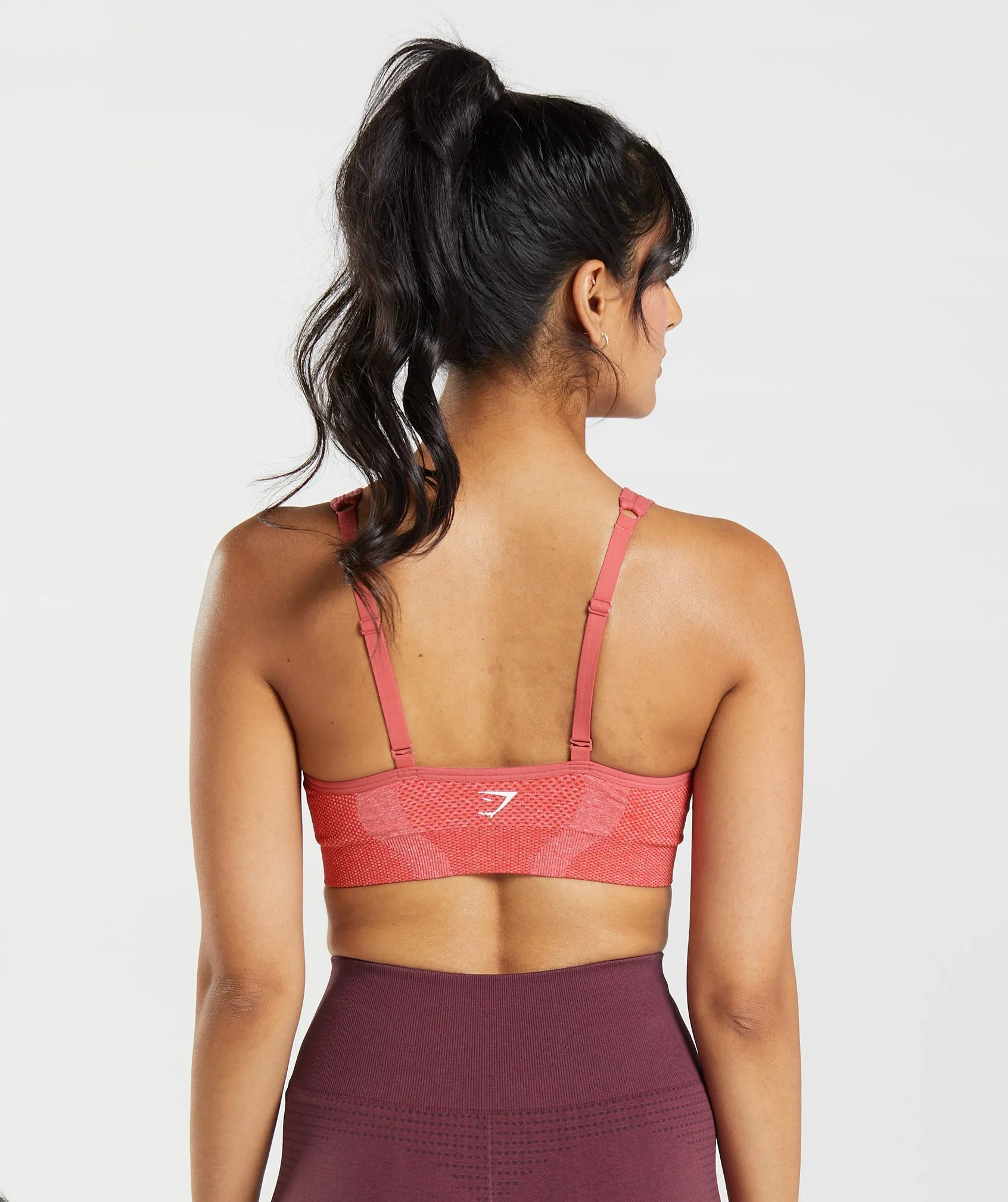 Gymshark Vital V Neck Sports Bra - Chilli Red Marl sold by Gymshark product image thumbnail 2