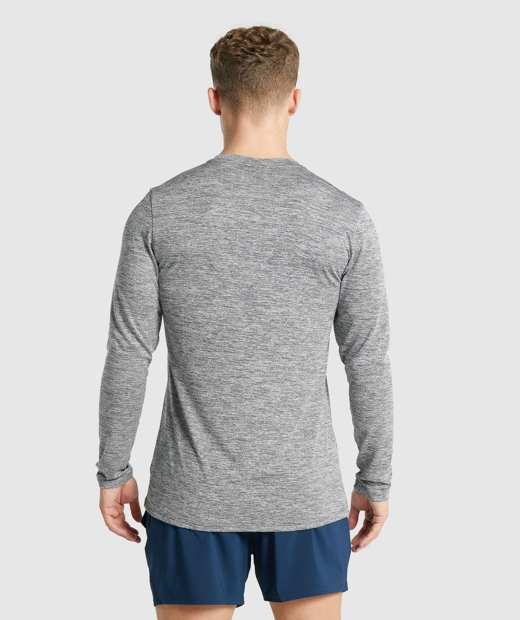 Gymshark Arrival Marl Long Sleeve T-Shirt - Charcoal Marl sold by Gymshark product image thumbnail 2