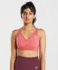 Gymshark Vital V Neck Sports Bra - Chilli Red Marl sold by Gymshark