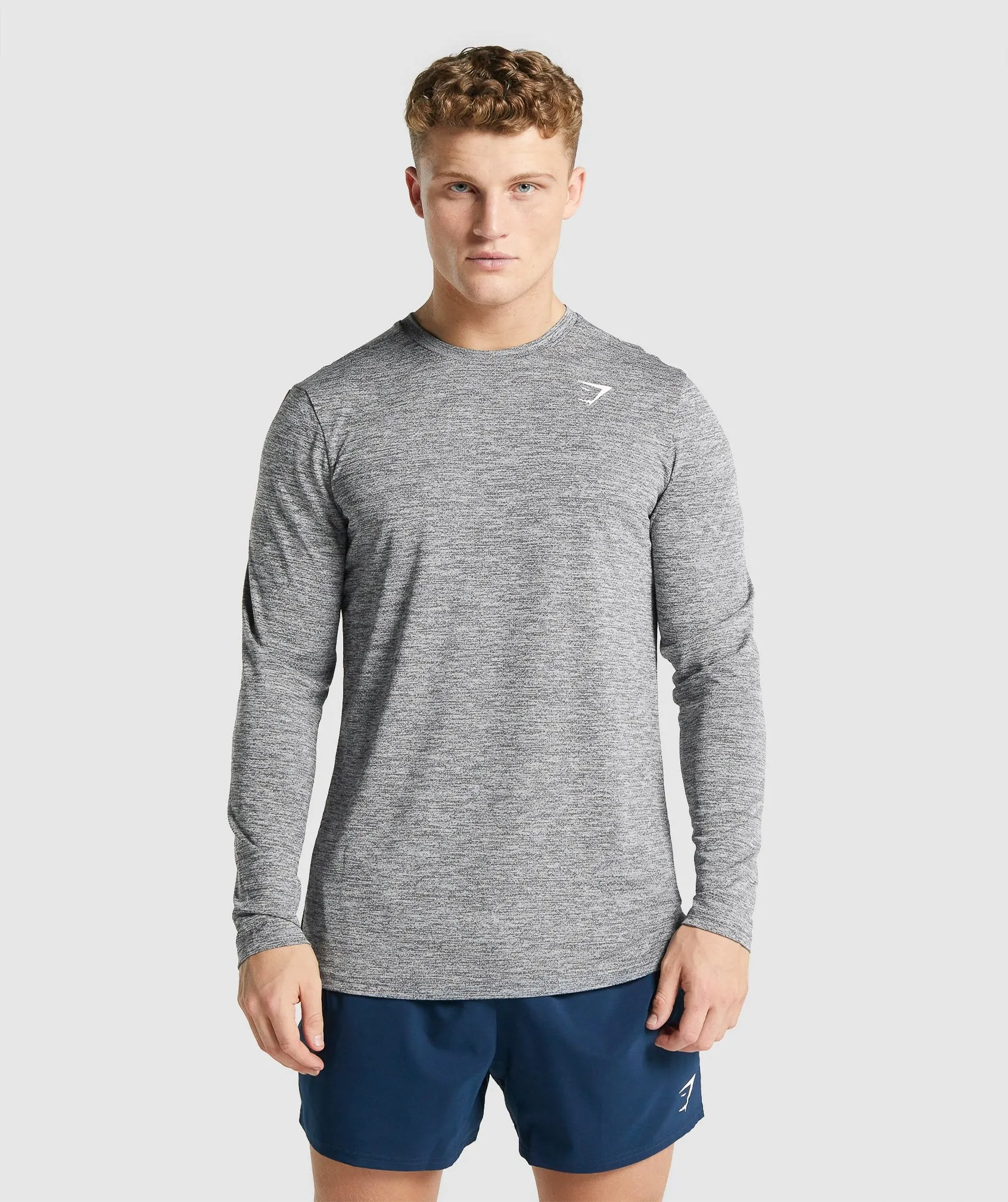 Gymshark Arrival Marl Long Sleeve T-Shirt - Charcoal Marl sold by Gymshark