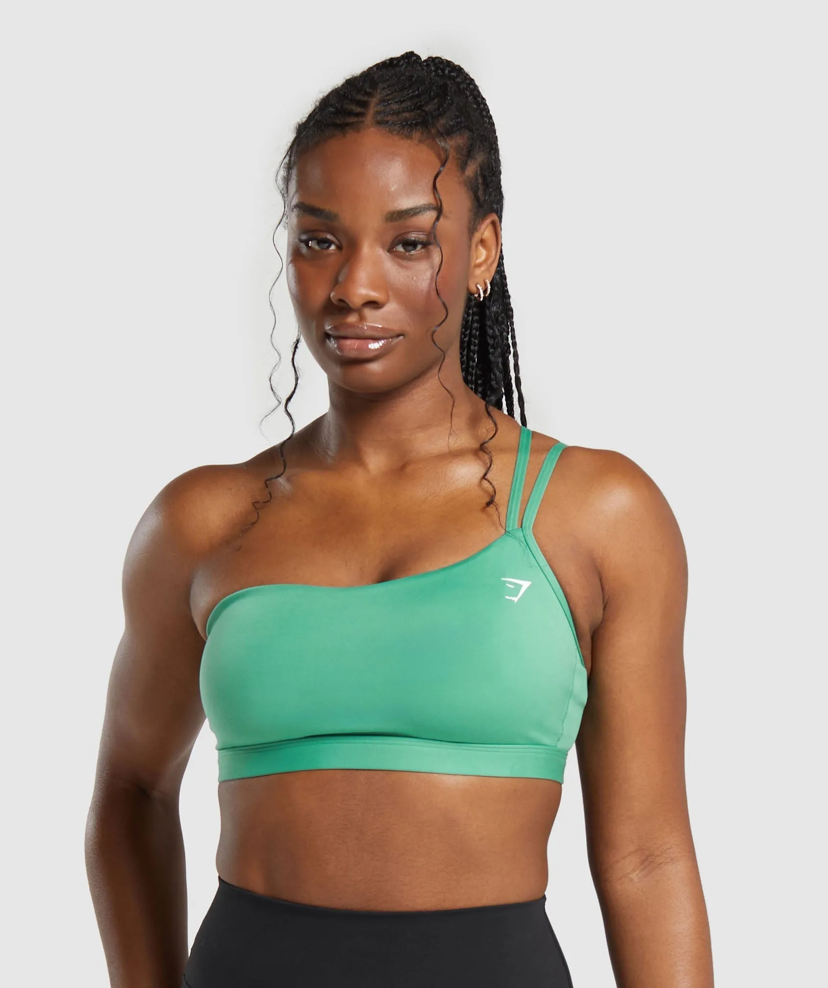 Gymshark One Shoulder Sports Bra - Lagoon Green sold by Gymshark