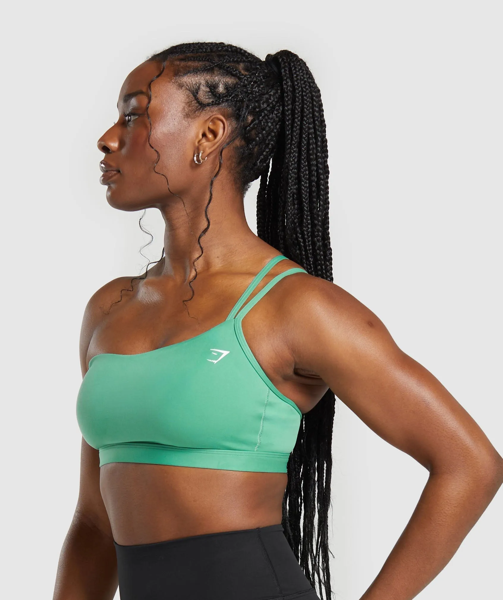 Gymshark One Shoulder Sports Bra - Lagoon Green sold by Gymshark product image thumbnail 3