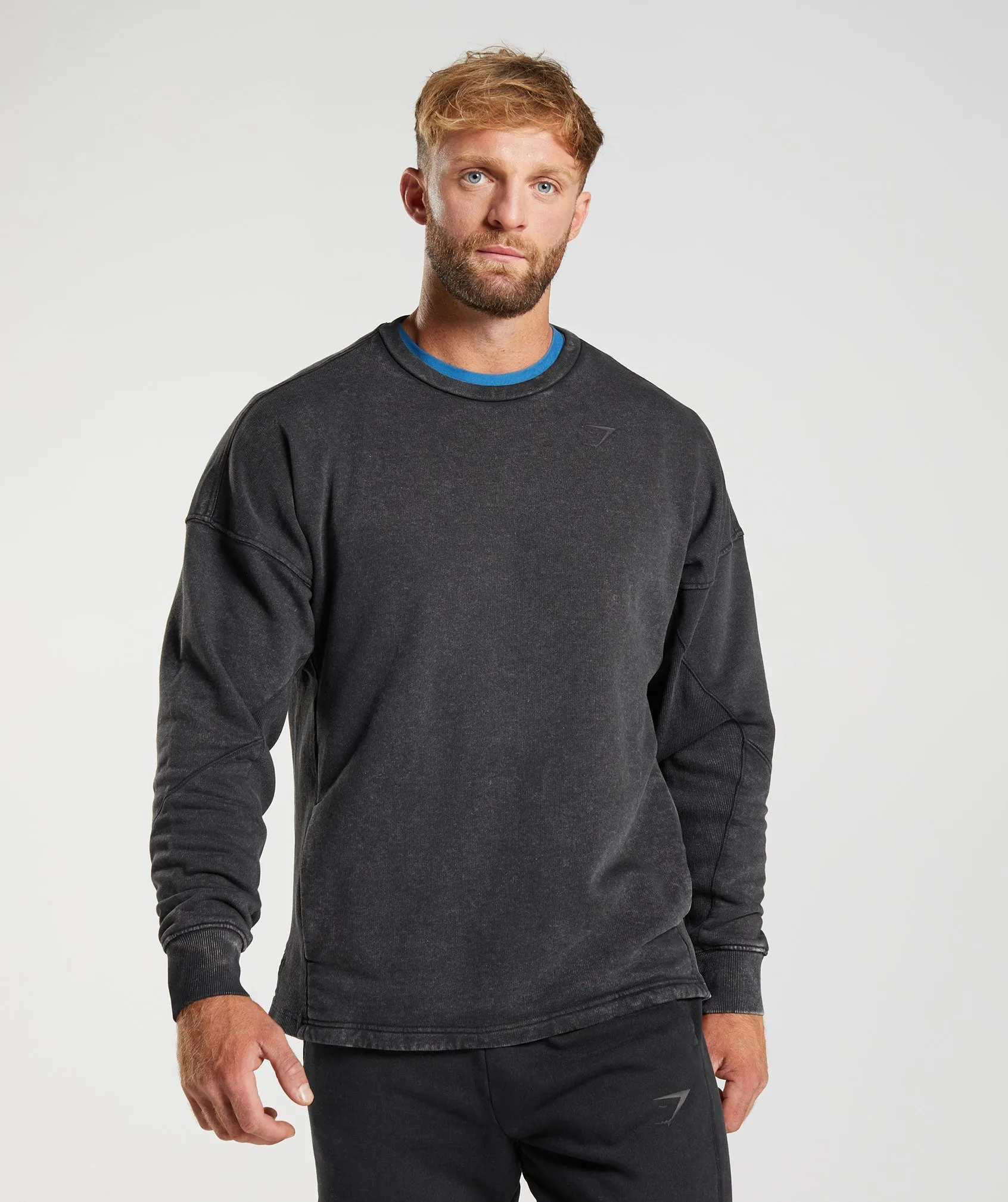 Gymshark Power Washed Crew - Black sold by Gymshark product image thumbnail 2