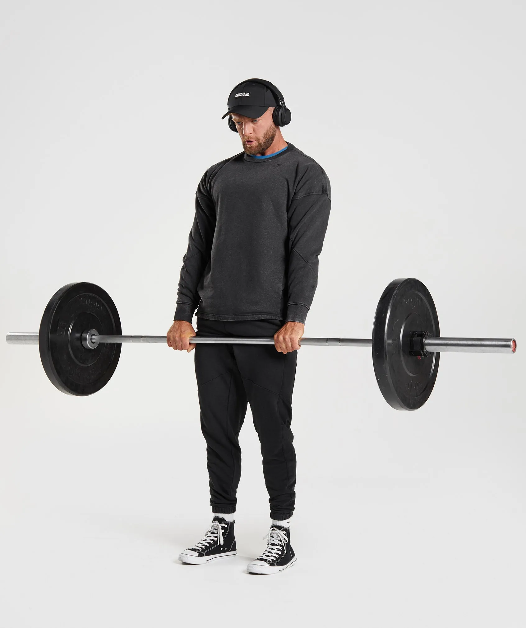 Gymshark Power Washed Crew - Black sold by Gymshark product image thumbnail 4