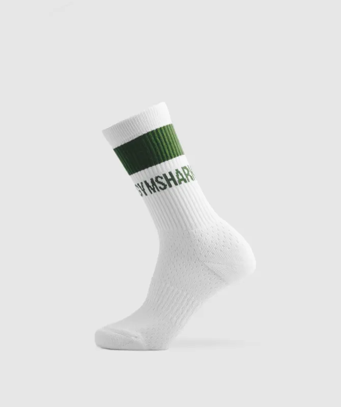 Gymshark Premium Logo Crew Socks - Athletic Green sold by Gymshark