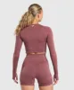 Gymshark Vital Seamless Crop Top - Burgundy Pink Marl sold by Gymshark