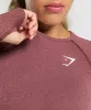 Gymshark Vital Seamless Crop Top - Burgundy Pink Marl sold by Gymshark
