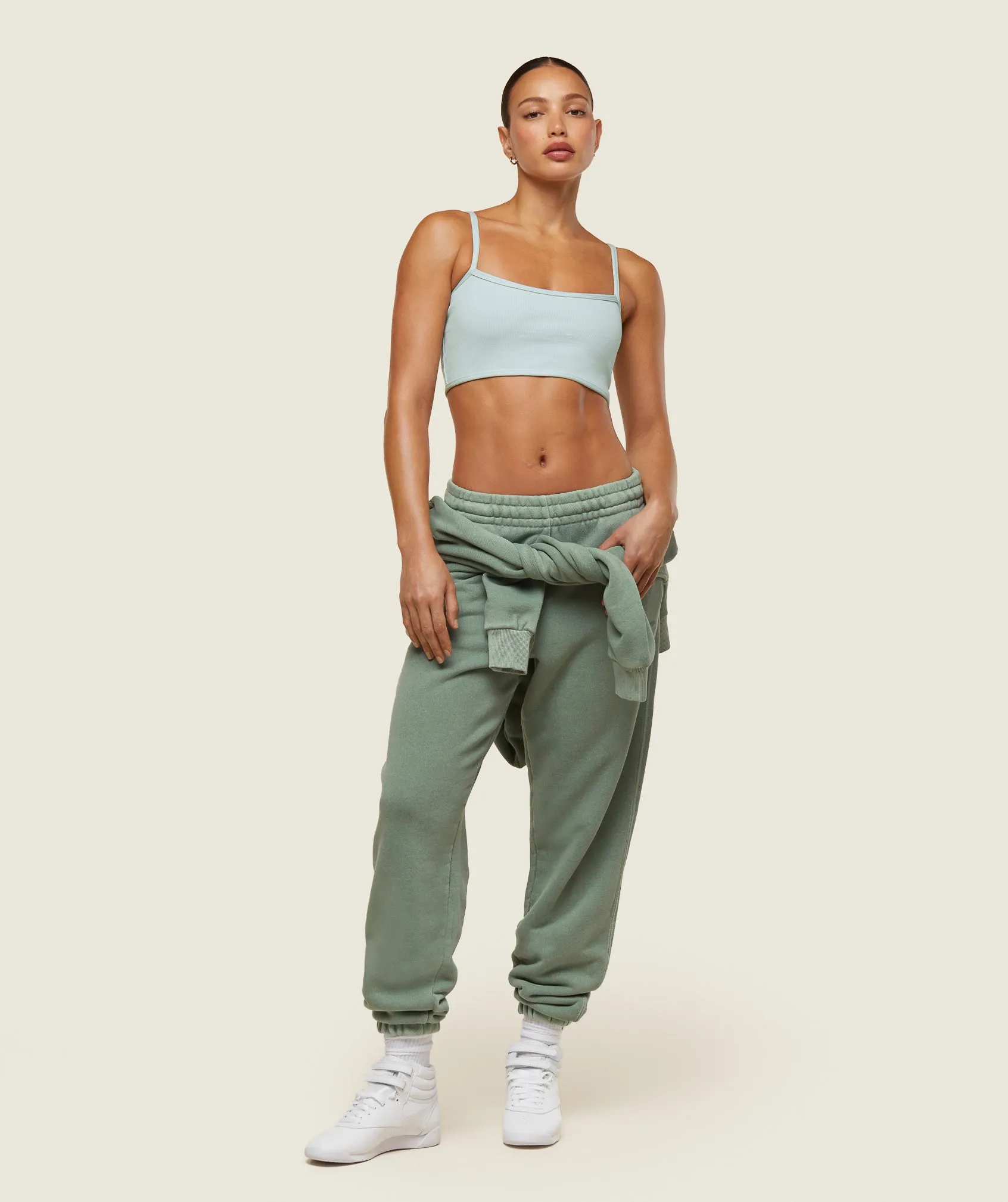 Gymshark everywear Ribbed Bandeau Bra - Cool Turquoise sold by Gymshark product image thumbnail 2