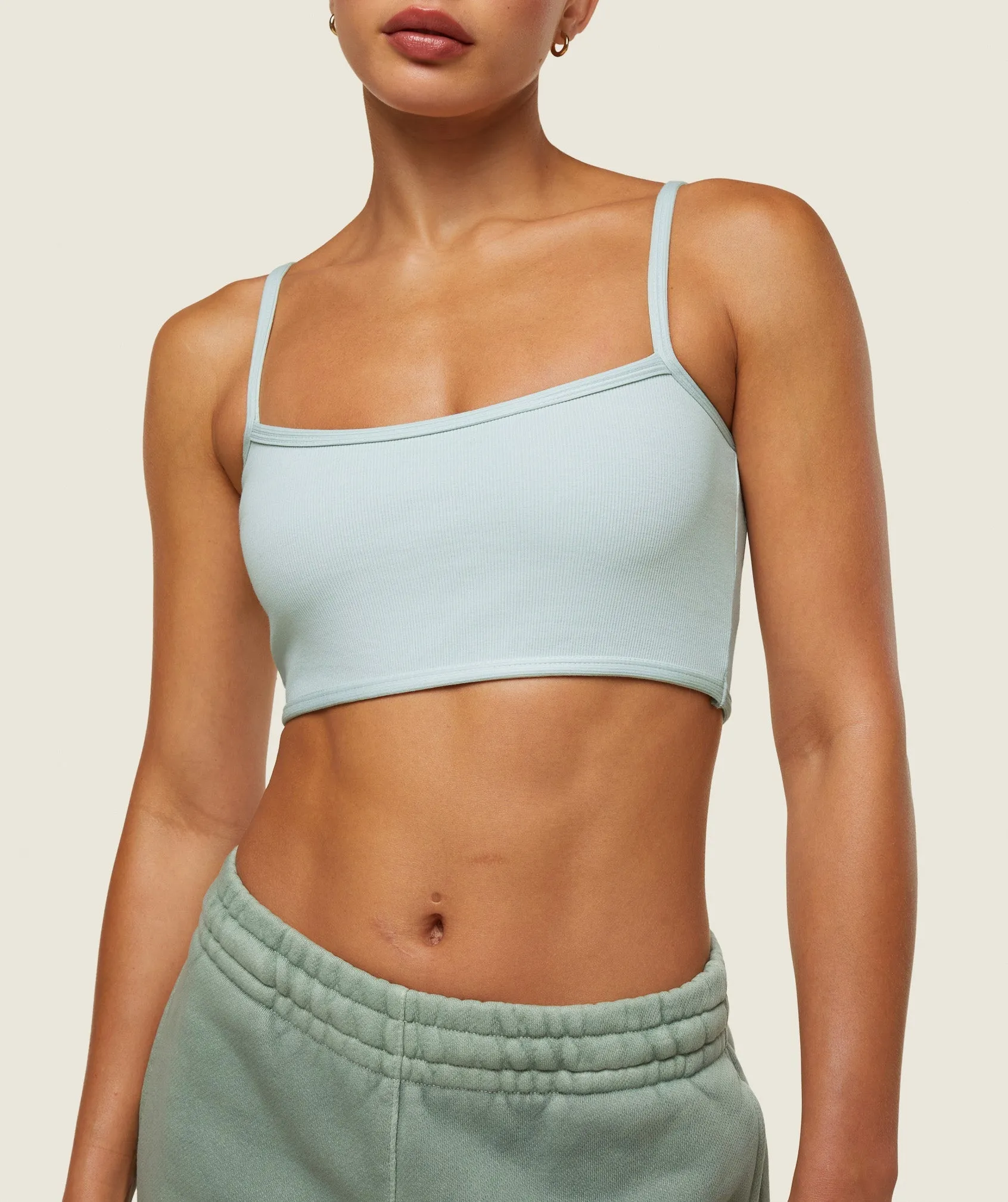 Gymshark everywear Ribbed Bandeau Bra - Cool Turquoise sold by Gymshark product image thumbnail 5