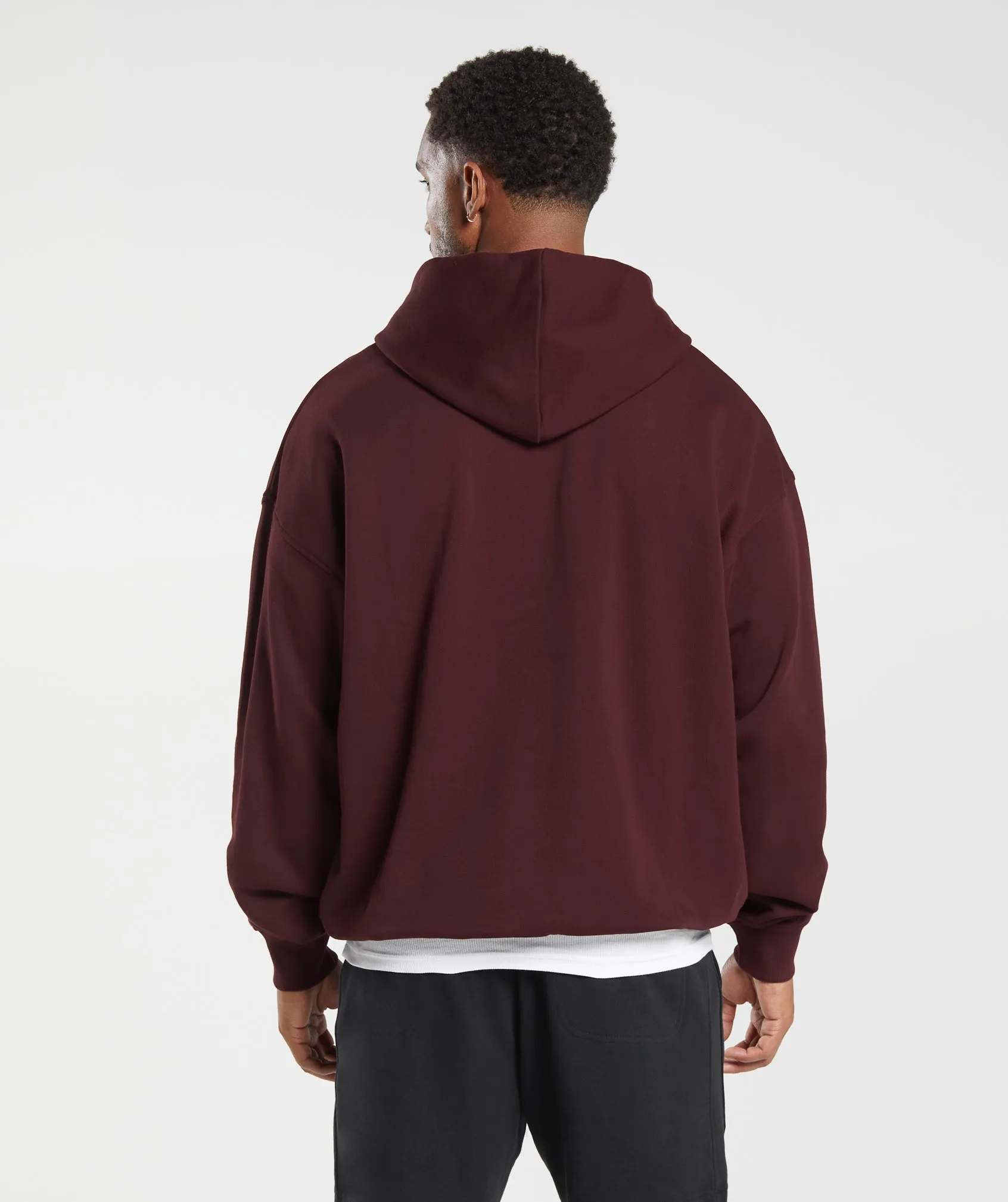 Gymshark Rest Day Essentials Hoodie - Rich Maroon sold by Gymshark product image thumbnail 2