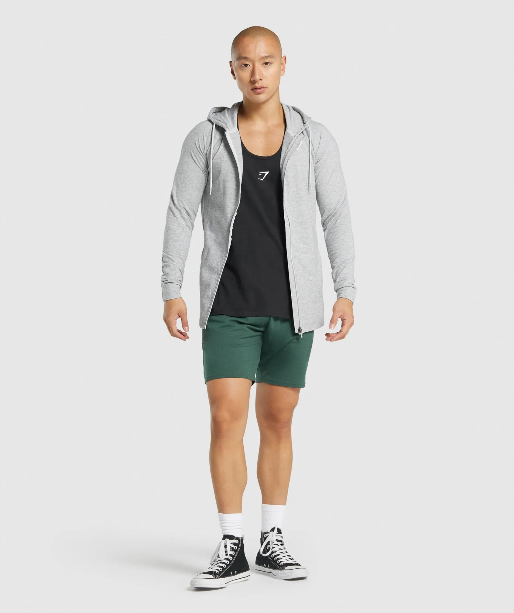 Gymshark Critical 2.0 Zip Up Hoodie - Light Grey Marl sold by Gymshark product image thumbnail 4
