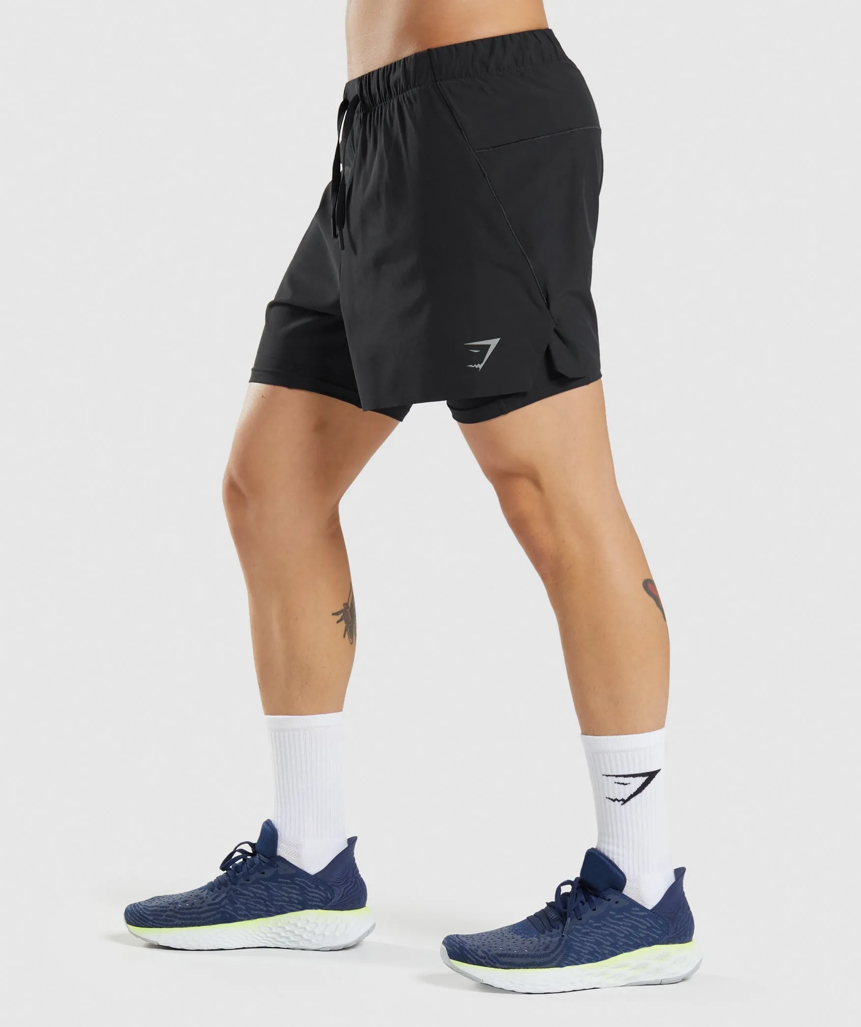 Gymshark Speed 5" 2 In 1 Shorts - Black sold by Gymshark product image thumbnail 3