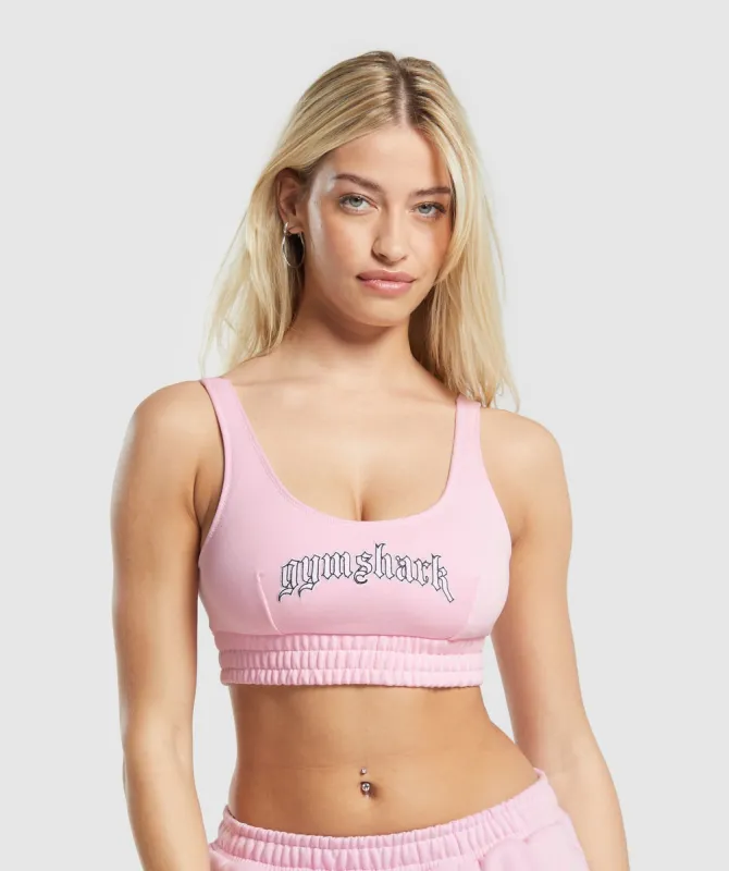 Gymshark Heavy Flex Sweatshirt Bralette - Dolly Pink sold by Gymshark