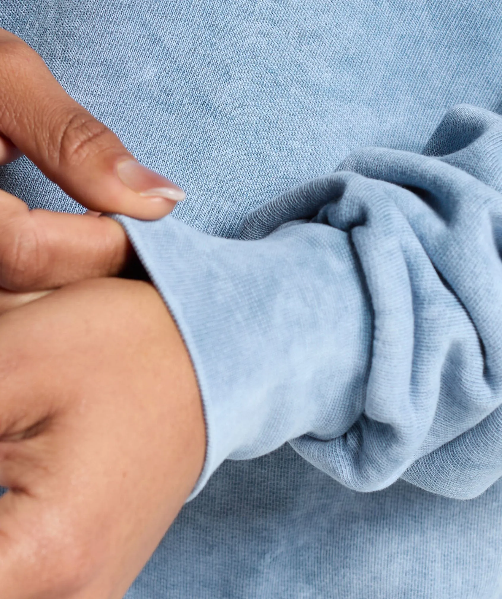 Gymshark Collegiate Shadow Washed Midi Sweatshirt - Faded Blue sold by Gymshark product image thumbnail 5