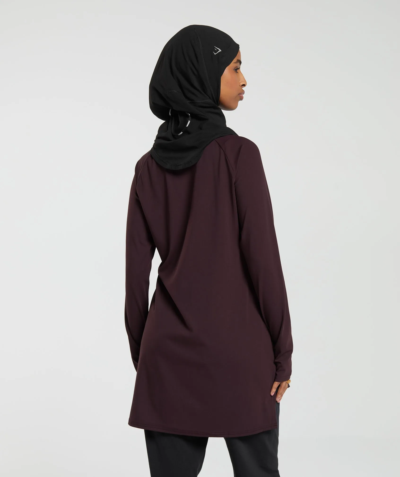 Gymshark Long Line Long Sleeve Top - Plum Brown sold by Gymshark product image thumbnail 2