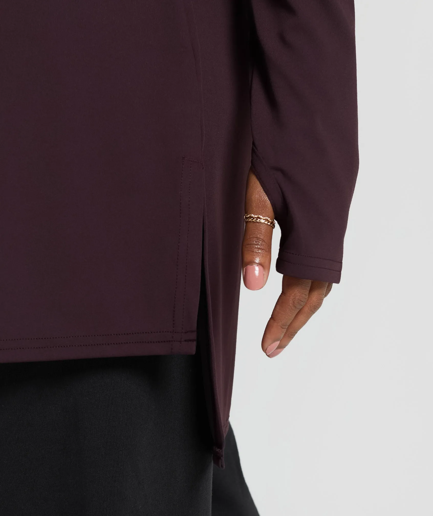 Gymshark Long Line Long Sleeve Top - Plum Brown sold by Gymshark product image thumbnail 5