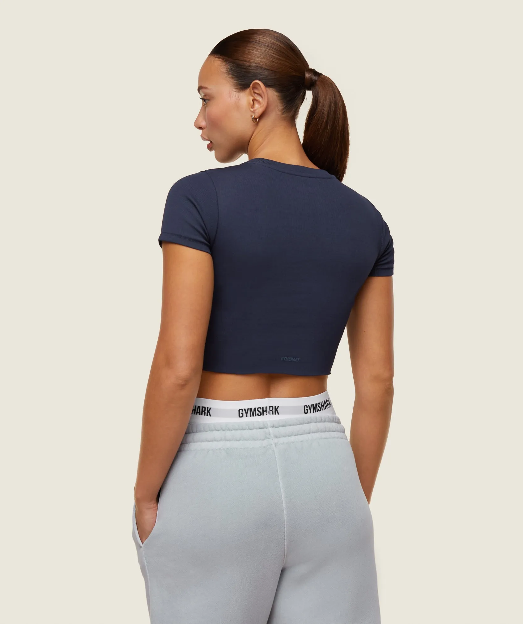 Gymshark everywear Ribbed Tee - Heavy Blue sold by Gymshark product image thumbnail 3