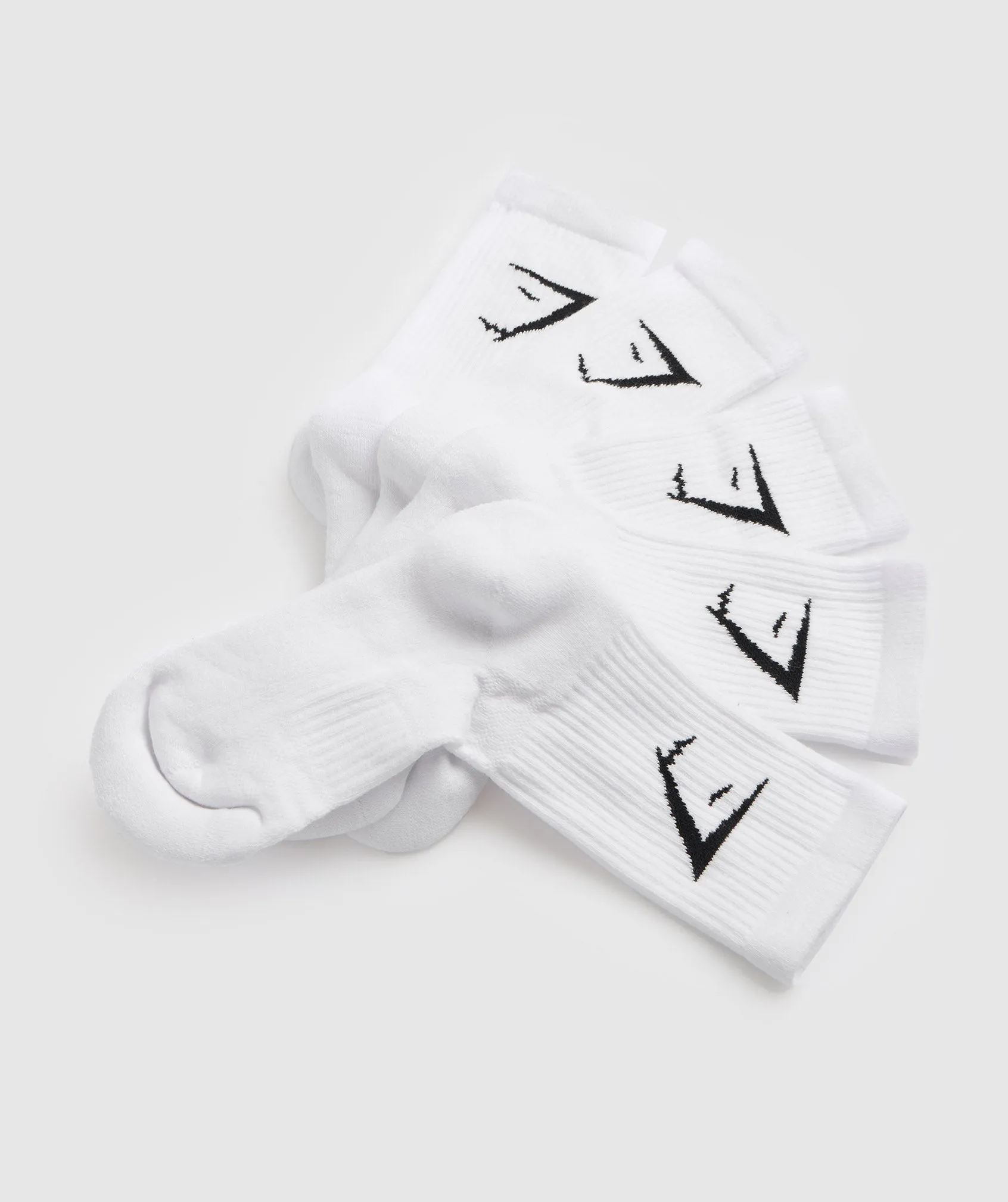 Gymshark Crew Socks 5pk - White sold by Gymshark product image thumbnail 2