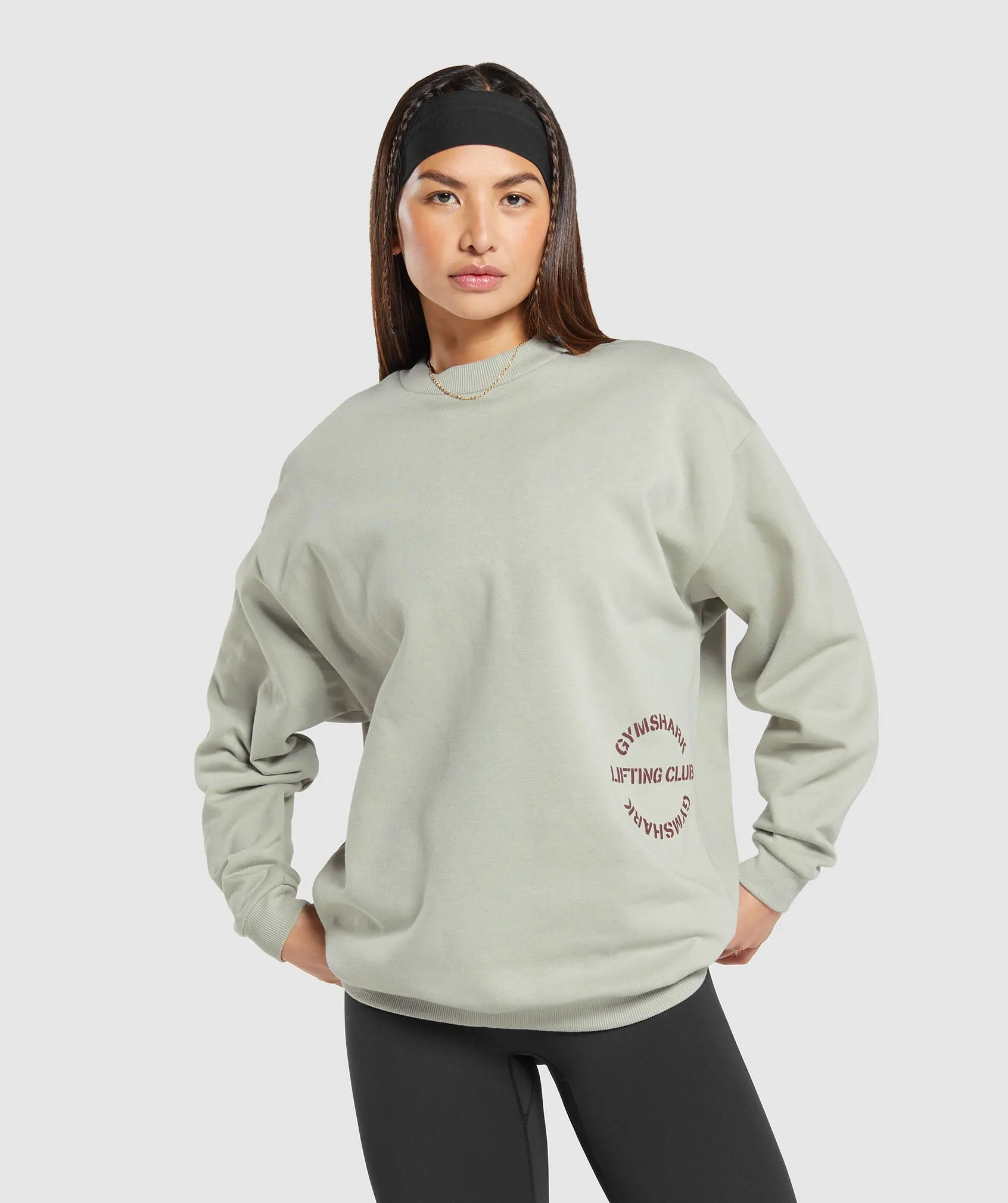 Gymshark Built Oversized Sweatshirt - Stone Grey sold by Gymshark product image thumbnail 2