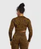 Gymshark Adapt Safari Seamless Long Sleeve Crop Top - Archive Brown/Burnt Yellow sold by Gymshark