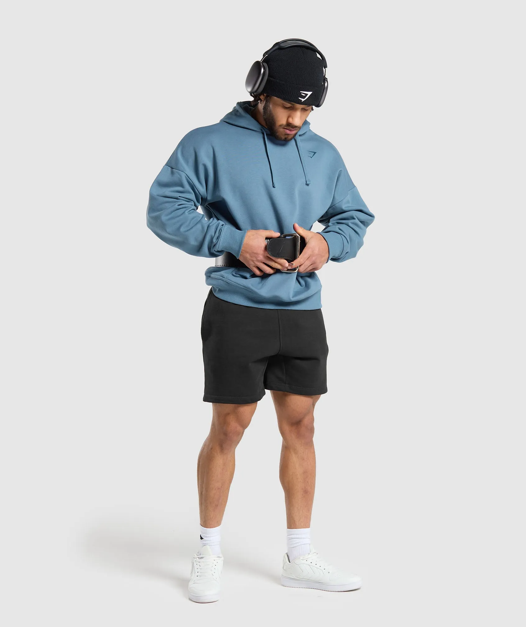 Gymshark Heavy Duty Apparel Hoodie - Faded Blue sold by Gymshark product image thumbnail 3