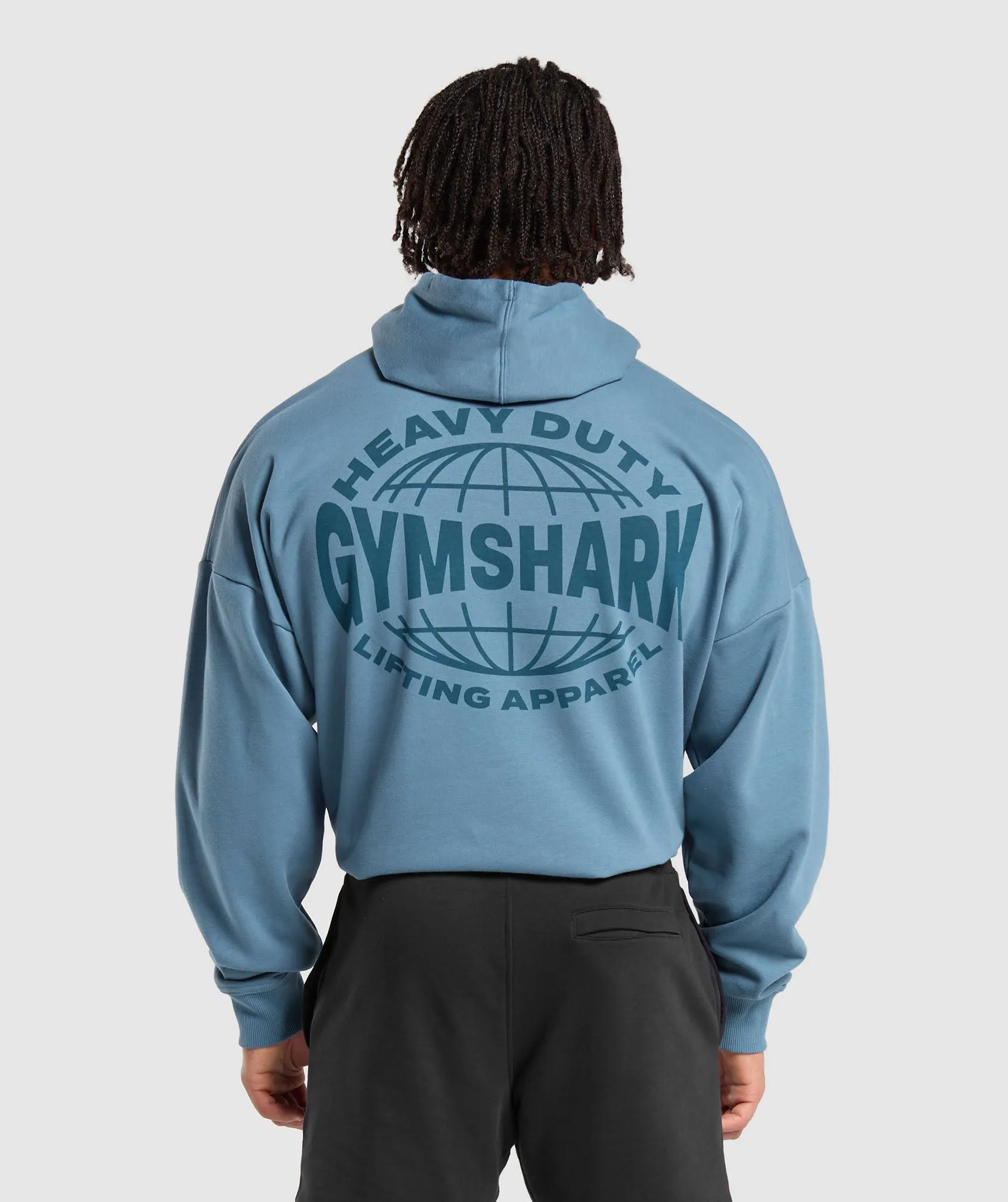 Gymshark Heavy Duty Apparel Hoodie - Faded Blue sold by Gymshark