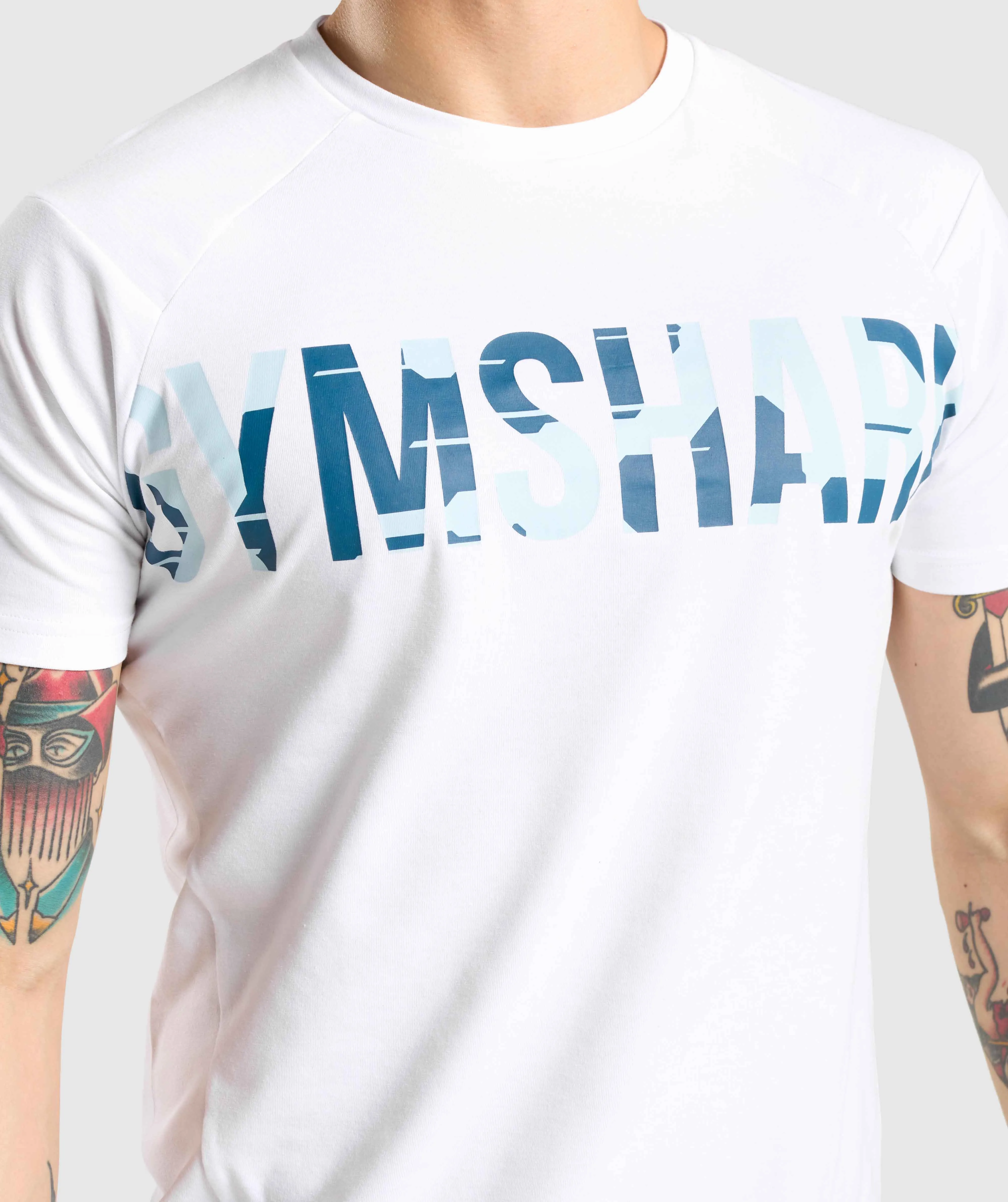 Gymshark Bold T-Shirt - White/Camo sold by Gymshark product image thumbnail 5
