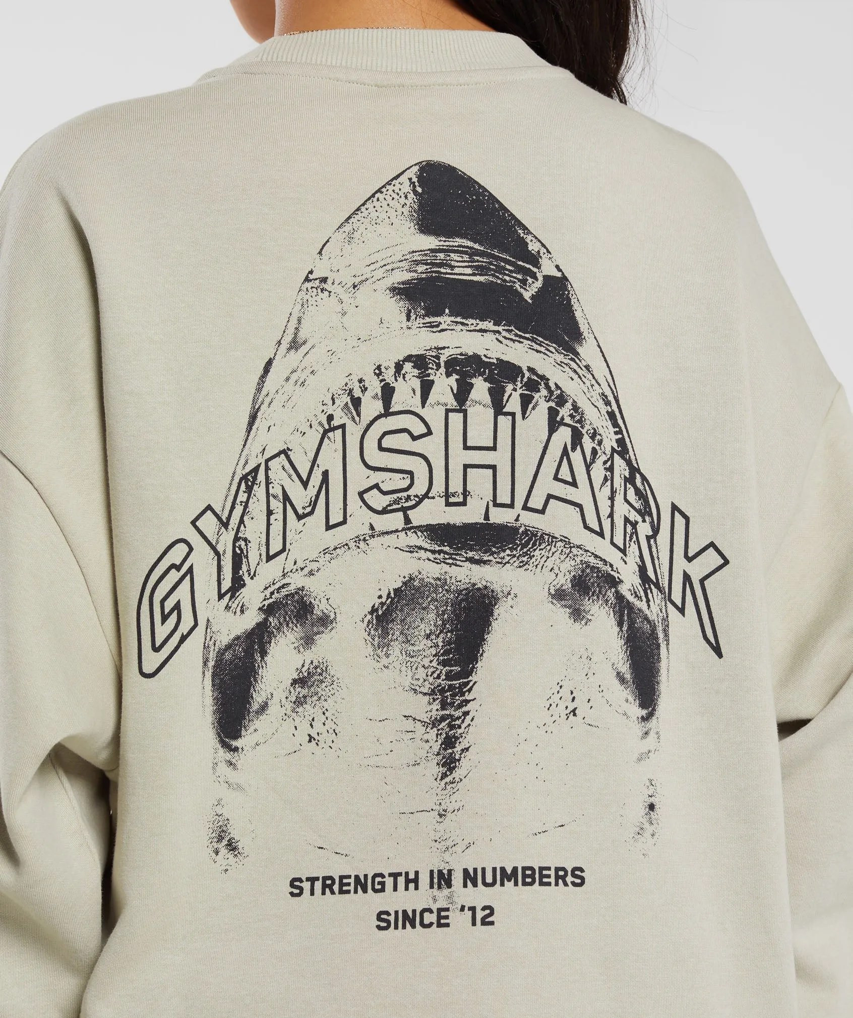 Gymshark Shark Attack Oversized Sweatshirt - Brown sold by Gymshark product image thumbnail 4