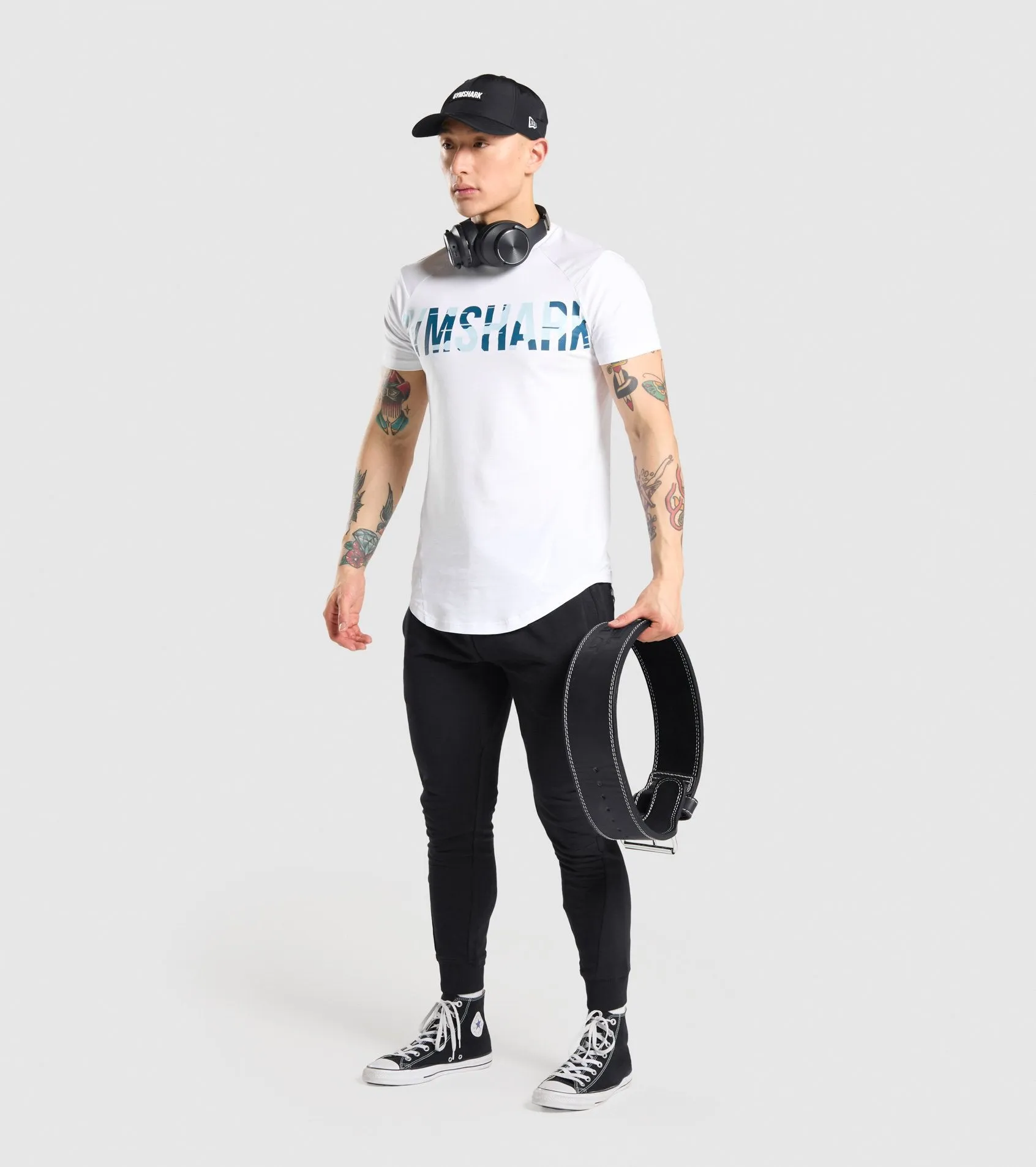 Gymshark Bold T-Shirt - White/Camo sold by Gymshark product image thumbnail 4