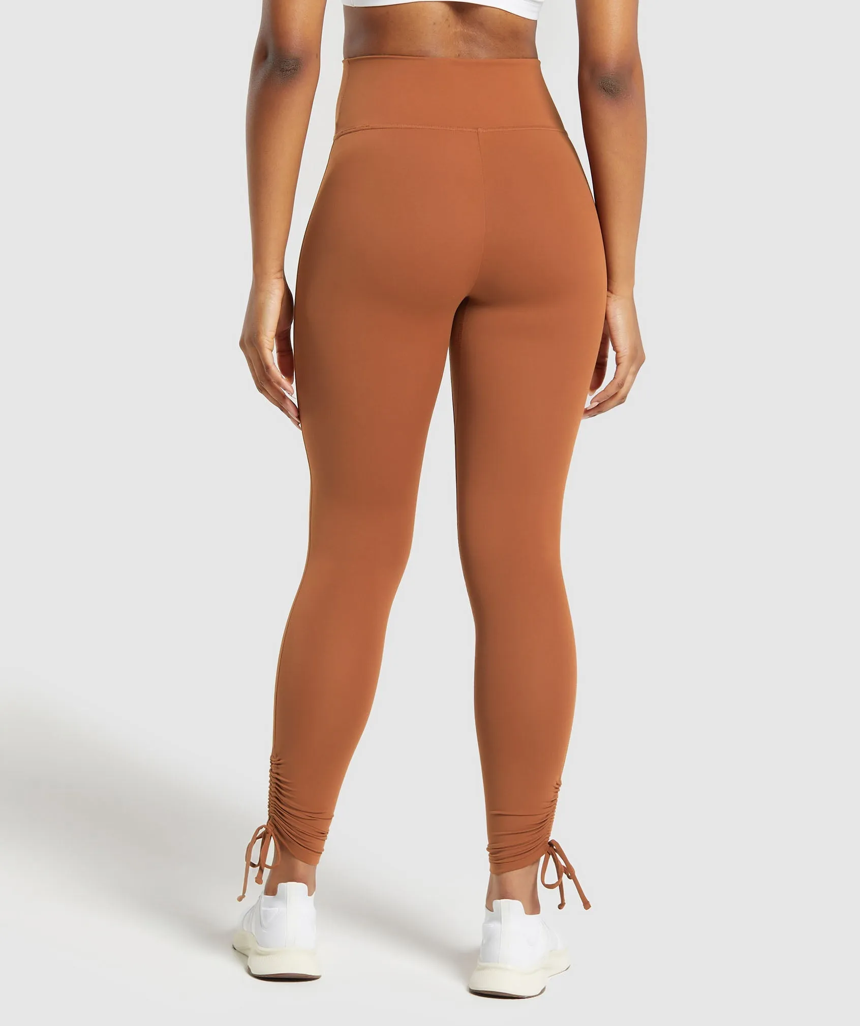 Gymshark Ribbon Ankle Leggings - Copper Brown sold by Gymshark product image thumbnail 2