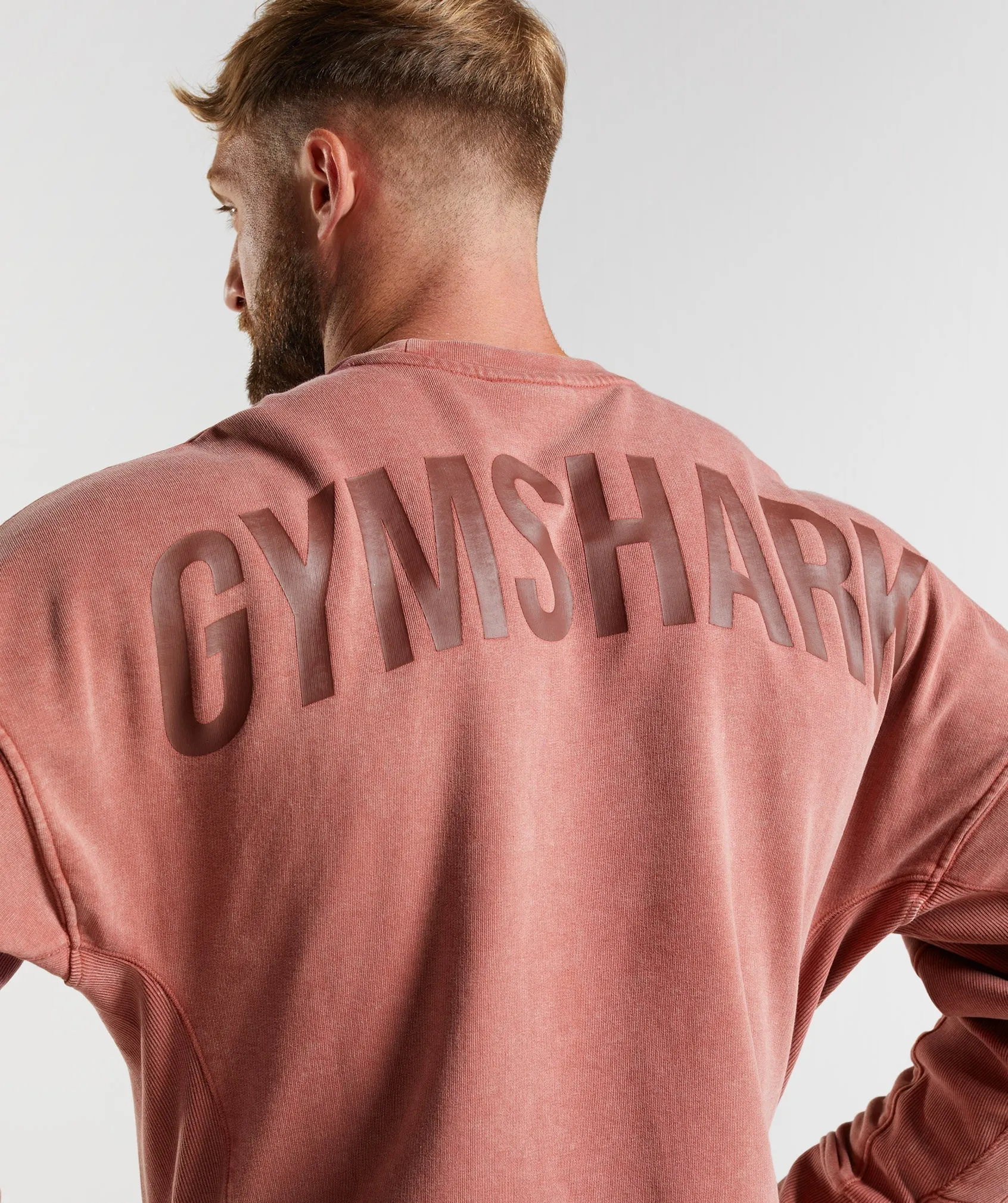 Gymshark Power Washed Crew - Rose Brown sold by Gymshark product image thumbnail 5