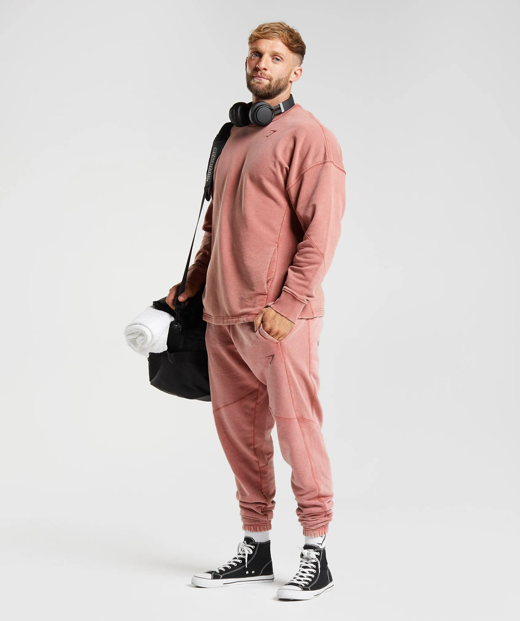 Gymshark Power Washed Crew - Rose Brown sold by Gymshark product image thumbnail 4