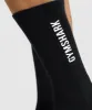 Gymshark Premium Logo Crew Socks - Black sold by Gymshark