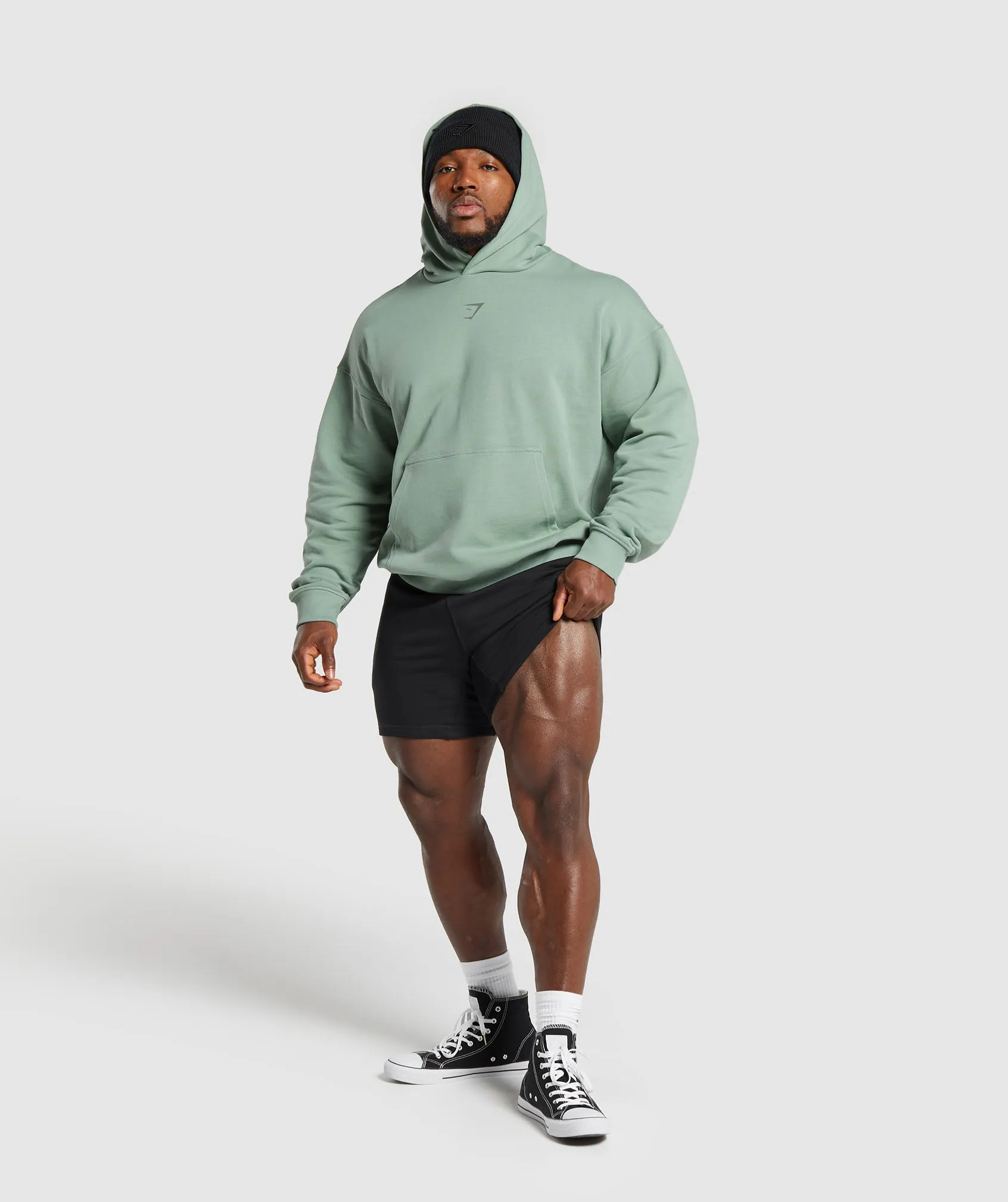 Gymshark Sets N Reps Hoodie - Dollar Green sold by Gymshark product image thumbnail 4