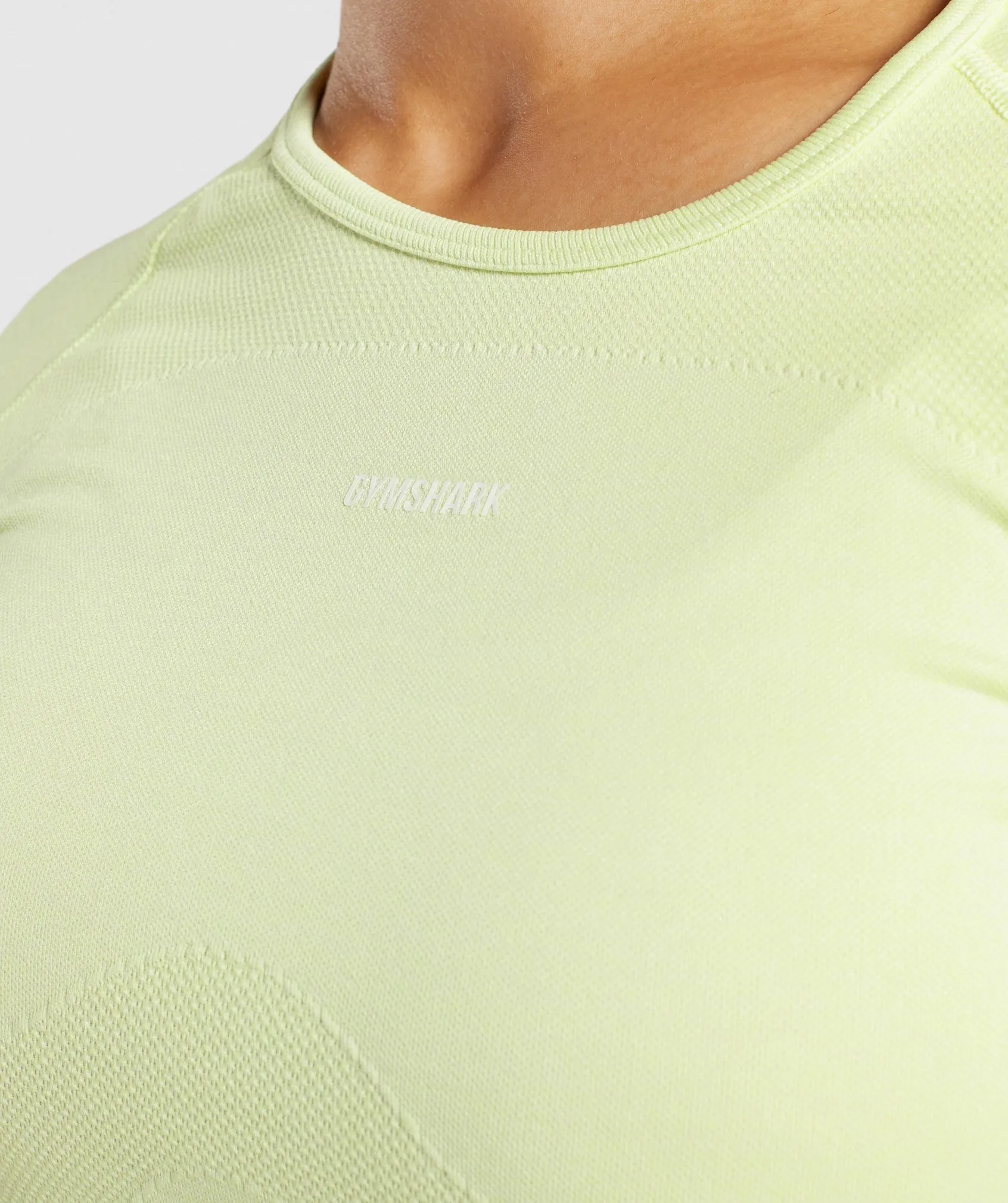 Gymshark Flex Sports Long Sleeve Crop Top - Light Green Marl sold by Gymshark product image thumbnail 5