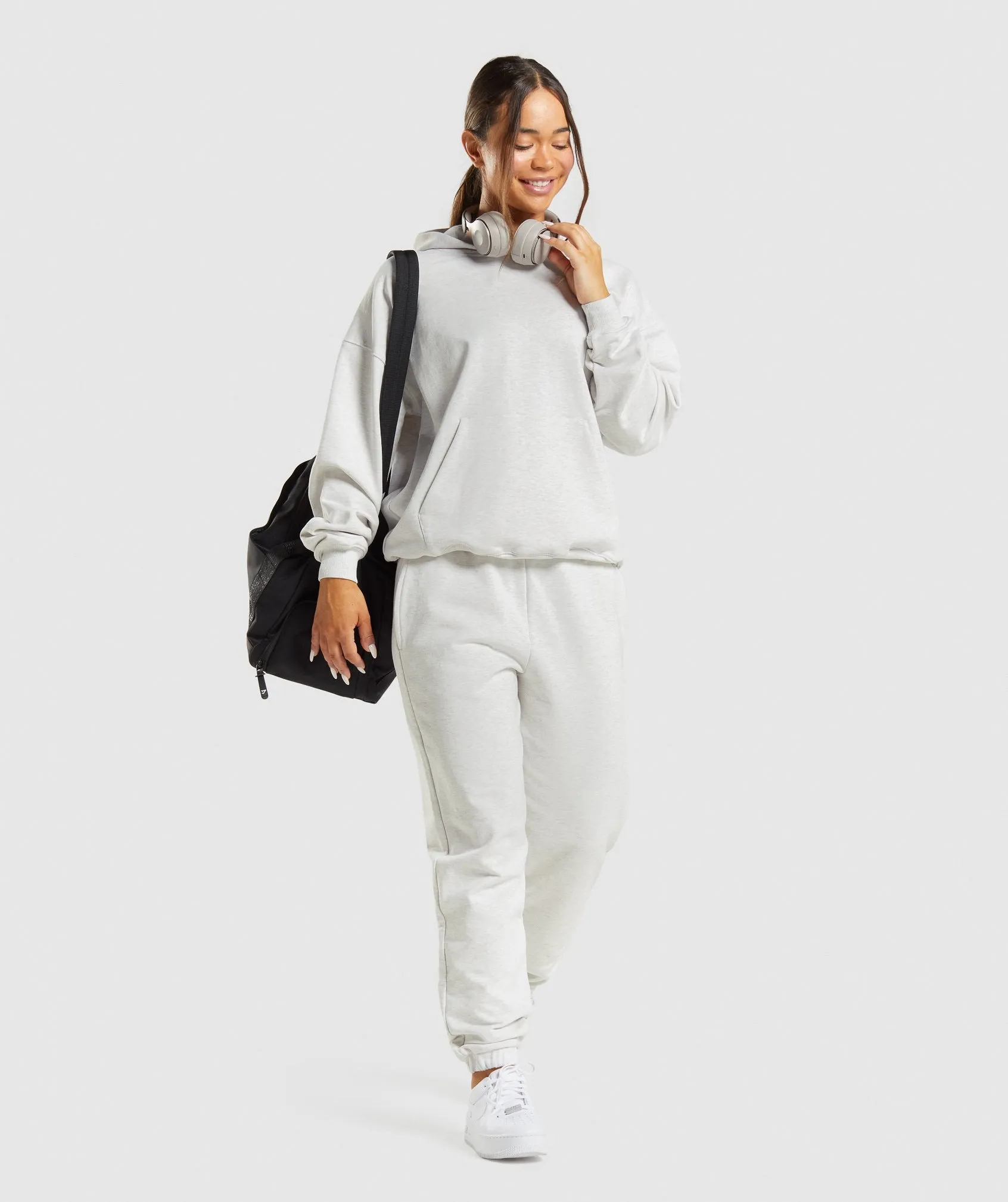 Gymshark Rest Day Sweats Hoodie - White Marl sold by Gymshark product image thumbnail 4