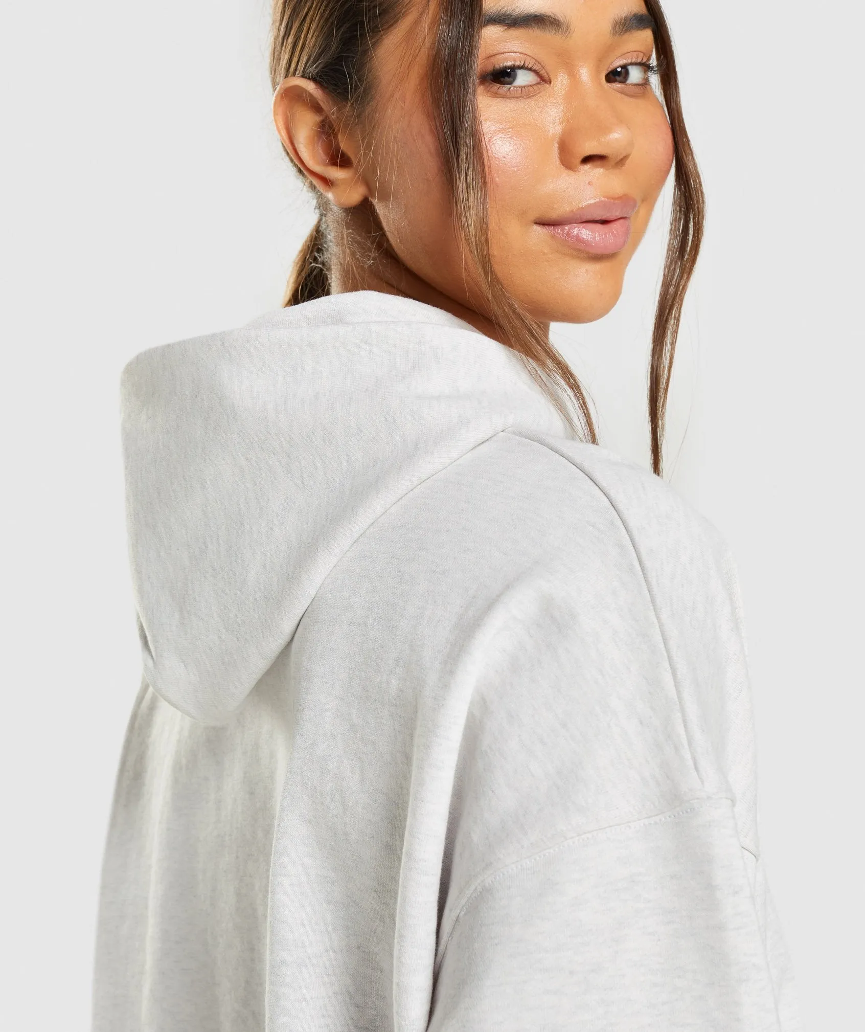 Gymshark Rest Day Sweats Hoodie - White Marl sold by Gymshark product image thumbnail 5