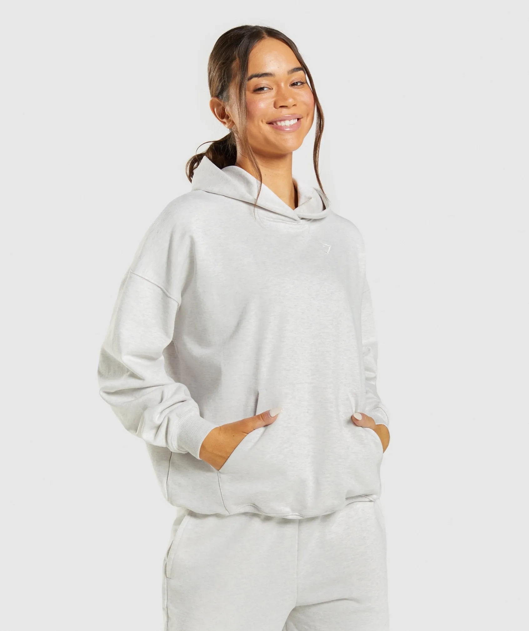 Gymshark Rest Day Sweats Hoodie - White Marl sold by Gymshark