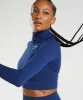 Gymshark Vital Seamless 2.0 High Neck Midi Top - Stellar Blue Marl sold by Gymshark