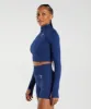 Gymshark Vital Seamless 2.0 High Neck Midi Top - Stellar Blue Marl sold by Gymshark