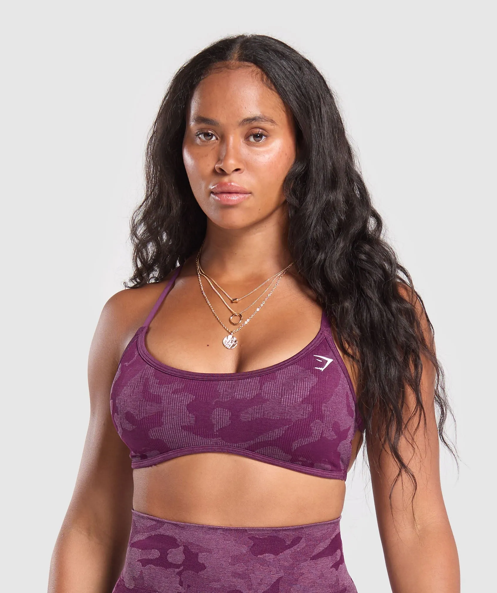 Gymshark Adapt Camo Cross Back Sports Bra - Magenta Purple/ Soft Purple sold by Gymshark product image thumbnail 2