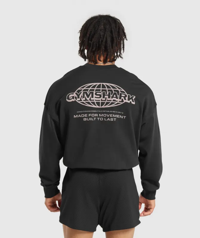 Gymshark Worldwide Crew - Black sold by Gymshark