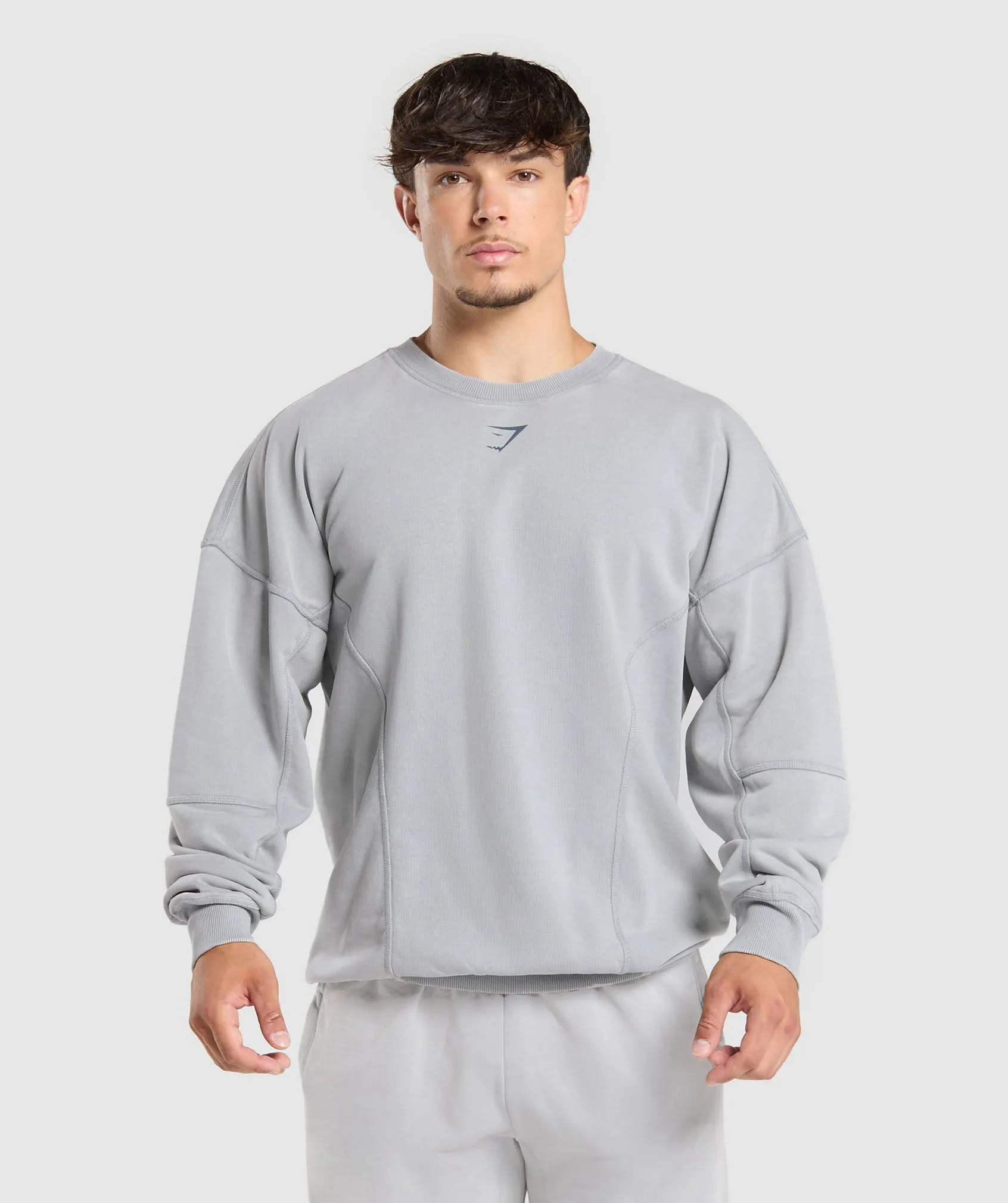 Gymshark Heritage Washed Crew - Denim Grey sold by Gymshark product image thumbnail 3