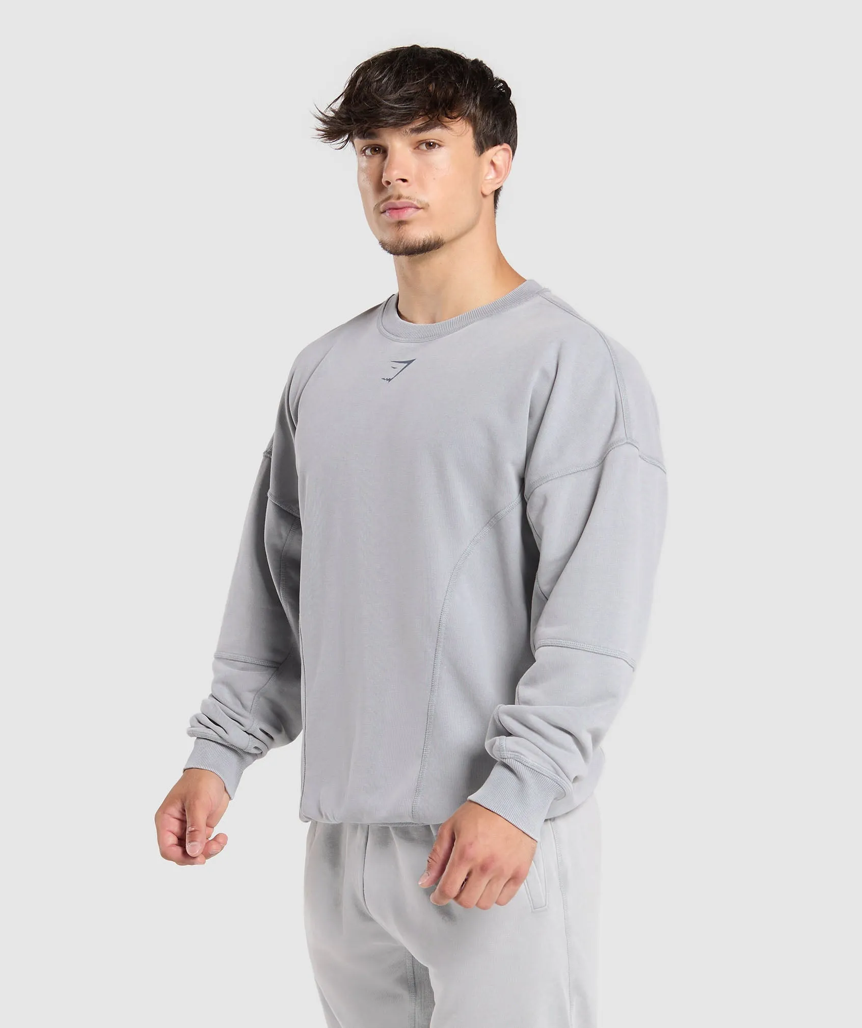 Gymshark Heritage Washed Crew - Denim Grey sold by Gymshark product image thumbnail 4