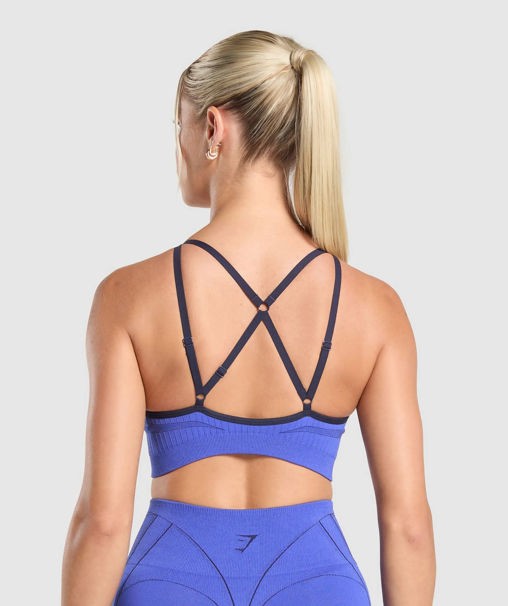 Gymshark Apex Contrast Sports Bra - Force Blue/Heavy Blue sold by Gymshark product image thumbnail 2
