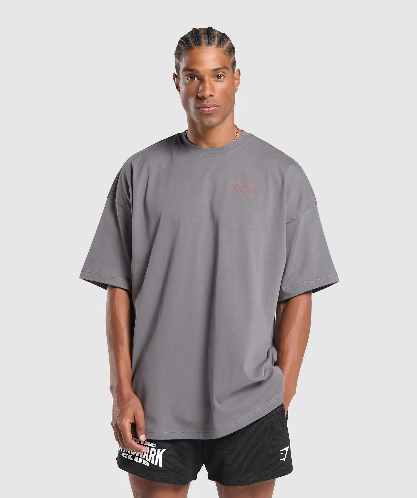 Gymshark British Iron T-Shirt - Brushed Grey sold by Gymshark product image thumbnail 2